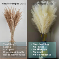 1 x RAW Customer Returns wintfarm 7 pieces 100 cm artificial pampas grass decoration large, dried flower bouquet XXL artificial bouquet, boho decoration for wedding living room bedroom beige  - RRP €20.16