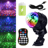 1 x RAW Customer Returns GCBTECH Mini Disco Ball with Battery LED Disco Ball Neon Party Light 15 Colors Music Controlled for Party Decoration Disco DJ Lighting Fixed Light with Remote Control and Rechargeable Battery - RRP €20.16