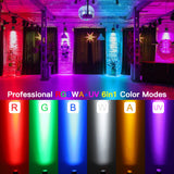 1 x RAW Customer Returns UKing 6 18W rechargeable LED par spotlight, RGBWA UV disco light spotlight stage light with remote control, supports APP 2.4 GHz DMX control for DJ party weddings - RRP €172.12