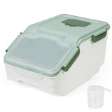 1 x RAW Customer Returns BELLE VOUS Large Plastic Food Container - 5L Kitchen Container with Measuring Cup and Airtight Lid - Potato Crate - Potato Box - For Grain, Rice, Pet Food - RRP €30.46