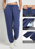 1 x Brand New BALEAF Women s Sweatpants Cotton Baggy Fleece Lined Thermal Jogging Bottoms Warm with Pockets Blue XL - RRP €41.99