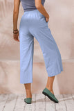 1 x RAW Customer Returns Ecupper Capris Pants Women Summer Plus Size Cotton Casual Pants - RRP €30.91