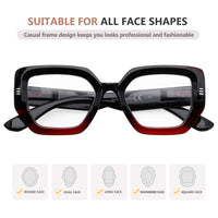 1 x Brand New Eyekepper 4 Pack Stylish Reading Glasses - Oversized Spring Hinges Reading Aid for Women 3.00 - RRP €21.17