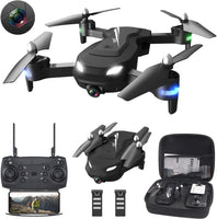 1 x RAW Customer Returns Wipkviey T26 Drone with Camera 1080P HD Folding Drones for Beginners FPV Transmission, with 2 Batteries and Portable Bag, One-Button Takeoff and Landing Mode - RRP €80.66