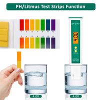 1 x RAW Customer Returns Homcoice pH Meter Digital pH Litmus Test Strip Temp Multifunction Tester, 0.01 High Precision Water Quality Tester with ATC Function - RRP €26.99