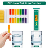 1 x RAW Customer Returns Homcoice pH Meter Digital pH Litmus Test Strip Temp Multifunction Tester, 0.01 High Precision Water Quality Tester with ATC Function - RRP €26.99