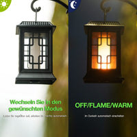 1 x RAW Customer Returns Solar Lantern for Outdoors Large LED Solar Lamps With Two Working Modes Flickering Flame Effect Warm Light IP65 Lantern Outdoor, Solar Lights for Decoration 2 Pack  - RRP €40.33