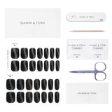 1 x RAW Customer Returns DANNI TONI Semi-cured gel nail foils glitter black cat eye shiny uv gel nail stickers, semi-cured nail foil nail stickers nail design wraps 28 stickers - RRP €18.14