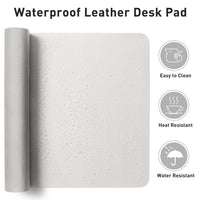 1 x RAW Customer Returns Aothia desk pad, mouse pad with leather and non-slip suede, multifunctional office mouse pad laptop writing pad, table protection pad for office home 80 x 40 cm, white  - RRP €17.5