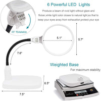 1 x RAW Customer Returns 8X stand magnifying glass reading magnifying glass magnifying lamp magnifying lamp illuminated table magnifying glass with 6 LED light, ideal for repairs, sewing, crafts, handicrafts, precision work, hobbies - RRP €16.8