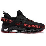 1 x RAW Customer Returns DYKHMILY Safety Shoes Men s Work Shoes Steel Toe Cap Anti-Smashing Cushioning Work Sneakers Lightweight Breathable Comfort Fashion Black Red, 49EU  - RRP €34.21