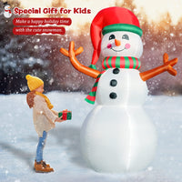 1 x RAW Customer Returns 210CM Inflatable Snowman with LED Light, Giant Christmas Snowman IP44 Waterproof, Indoor Outdoor Christmas Decoration for Christmas Parties, Garden, Courtyard, Living Room, Balcony, Lawn - RRP €45.76