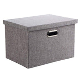 1 x RAW Customer Returns Wintao storage box with lid, foldable storage boxes grey, large 44 x 31 x 29 cm, 1 piece - RRP €20.12