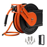 1 x RAW Customer Returns Giraffe Tools Automatic Pneumatic Hose Reel with 3 8 Pneumatic Hose, 15m 1m Wall Mounted Pneumatic Hose Reel with 1 4 Quick Coupling 300 PSI - RRP €107.89