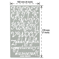 1 x RAW Customer Returns Aleks Melnyk 34 Stencils Metal Pyrography, Planner Metal, Stencils for Letters, Lettering, Alphabet, Letters, Numbers, Engraving Stencil, Stencils Vintage Font, 3 Pieces, Bullet Journaling - RRP €22.2