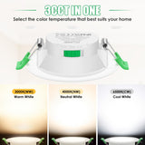 1 x RAW Customer Returns ALUSSO IP65 Spots LED recessed spotlights 230V dimmable flat ceiling spots 5.5W recessed lights warm white neutral white cold white recessed spots ceiling spotlights for bathroom living room kitchen, set of 10 - RRP €89.99