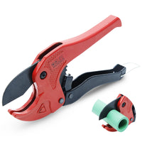 1 x RAW Customer Returns CCLIFE pvc pipe cutter for plastic pipes, plastic pipe cutter with ratchets 42mm from PVC PE PP PEX PPR - RRP €10.99