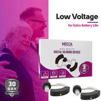 1 x RAW Customer Returns Digital Devices - Set of 2 Devices, One Device and with Noise Reducing Function for Adults, Seniors and Women, Black - RRP €28.99