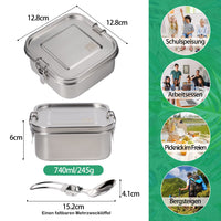 1 x RAW Customer Returns nicelock stainless steel lunch box for children, small lunch box with leak-proof lunch box for on the go - yogurt, porridge, salad, soup, noodle sandwich - RRP €26.21