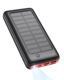 1 x RAW Customer Returns Solar Power Bank 27000mAh USB C Fast Charging Power Bank, SCP 22.5W PD 20W Quick Charge External Battery Pack, Portable Charger for iPhone Samsung Huawei Camping Outdoor - RRP €33.26