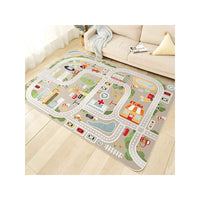 1 x RAW Customer Returns TYKTZXY Children s Road Rug, Children s Play Mat, Girls Bedroom Rug, Children s Rug with Roads, Non-Slip and Washable 120 160cm  - RRP €53.99