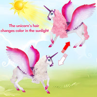 2 x Brand New HAPITOIZ Princess Doll, Unicorn and Princess Doll with Color Changing, Pegasus Mane Changes Color, Winged Horse Toy, Princess Toys, Unicorn Gifts for Girls Age - RRP €38.4