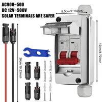 1 x RAW Customer Returns DC disconnect switch PV system, DC disconnect switch circuit breaker IP65 waterproof 32A 500V DC disconnect switch photovoltaic, circuit breaker for photovoltaic module system solar system balcony power plant - RRP €23.28