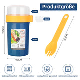 18 x Brand New Lyfeesis M slibecher to Go, 760ml 230ml, Practical Joghurtbecher f r Kinder, 2-in-1 M slibecher to Go mit L ffel, M slischale, M slidose, M slibox, Cornflakes Joghurt to Go Becher Blue  - RRP €345.6