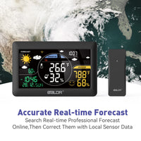 1 x RAW Customer Returns BALDR Radio Weather Station with Outdoor Sensor, Wlan APP Control, 7.5 VA Display, Real-time Weather Forecast, Real-time Calibration Time, Digital Thermometer Hygrometer Indoor - RRP €79.99