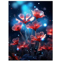 5 x Brand New 5D Diamond Painting Adults, Red Quinoa Flower Diamond Painting Pictures Full Drill, Flower DIY Diamond Painting Pictures Kits by Numbers for Children Girls Home Wall Decoration - 30x40cm LM  - RRP €102.0