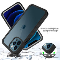 10 x Brand New BESINPO Cover for iPhone 12 PRO Max Case 6.7 Inch, 360 Degree with Integrated Protection Rugged Shockproof Anti-Scratch Protective Case for iPhone 12 PRO Max - Black Transparent - RRP €108.0