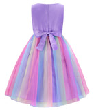 1 x RAW Customer Returns JerrisApparel Princess Flower Dress Girls Formal Wedding Tulle Dress 4 Years, Purple  - RRP €22.99