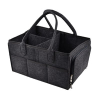 2 x RAW Customer Returns WUUDWALK Baby Diaper Caddy Organizer Felt Bag - Storage Bag, Diaper Bag, Felt Storage Basket, with Zipper Pocket, Dark Gray - RRP €39.64