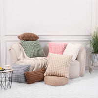 1 x RAW Customer Returns Mandioo Set of 2 Super Soft Plush Faux Fur Decorative Cushion Lumbar Cushion Covers 30 x 50 cm White Plaid Texture Modern Luxury Cushion Cover Sofa Cushion Decorative Couch Cushion Cushion Cover for Sofa Couch - RRP €19.86