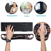 1 x RAW Customer Returns AOKSUNOVA Mouse Pad Ergonomic with Gel Cushion Keyboard Wrist Rest Hand Rest Keyboard Mousepad Set - RRP €21.17