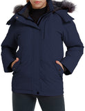 1 x RAW Customer Returns ZSHOW Coat Hood Warm Windproof Quilted Overcoat Winter Water-repellent Jacket Outdoor Casual Girl Dark Blue 152-158 - RRP €64.99