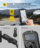 1 x RAW Customer Returns iMESTOU Waterproof Motorcycle Phone Mount Bike 1 Ball Cell Phone Holder for Rearview Mirror Installation with Anti-Theft Double Base Arm 720 Rotation for 5.5 -6.8 Smartphones Size L  - RRP €33.3