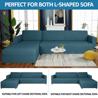 1 x RAW Customer Returns Ystyle sofa cover L shape stretch, sofa cover corner sofa couch cover L shape, universal sofa cover corner sofa, couch cover L shape sofa protector slipcover 1 seater 2 seater, turquoise  - RRP €49.99