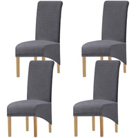 1 x RAW Customer Returns XIANYU Stretch Removable Washable Dining Chair Covers Stretch Chair Covers Chair Cover Parsons Chair Covers For Dining Room Dark Gray,Set of 4 XL  - RRP €44.92