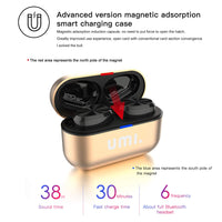 1 x RAW Customer Returns UmI. Headphones W5s Bluetooth 5.2 IPX7 Wireless In-Ear Headphones for iPhone Samsung Huawei with Patented Intelligent Metal Charging Case Black  - RRP €31.25