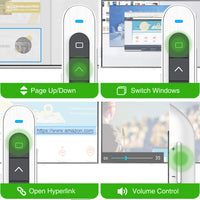1 x RAW Customer Returns NORWII N76 Wireless Presenter with Green Light, 100M Office Presentation Remote Controls Presentation Clicker for Powerpoint Presentations - RRP €25.99