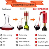 1 x RAW Customer Returns Electric Red Wine Decanter Design Magic Smart Decanter One Button Wine Aerator Quick Pourer for BBQ Family Festival Wine Accessories Gift - RRP €42.34