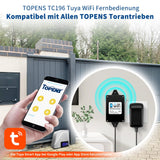 1 x RAW Customer Returns TOPENS TC196 Tuya WiFi remote control with smartphone access control for automatic swing gate opener garage door opener sliding gate opener with iOS Android app WiFi Bluetooth gate control security - RRP €79.67