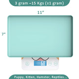 1 x RAW Customer Returns Puppy scale, pet scale for newborn dogs and cats, 15 kg with an accuracy of 1 gram, removable tray - RRP €26.74