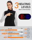 1 x RAW Customer Returns HILLSLTR heated vest, fleece heating vest for women with power bank 7.4V 12000mAh, heating vest with 8 heating zones, heated vest with 3 temperatures, heat vest for skis motorcycles - RRP €119.99