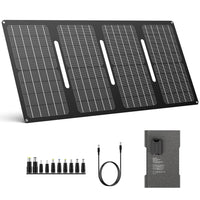 1 x RAW Customer Returns SinKeu Foldable Solar Panel 120W, Monocrystalline Solar Module for G600 Portable Power Station, Solar Charger Lightweight and Waterproof for Balcony Caravan Camping Travel and Outdoor Garden  - RRP €181.5