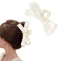 24 x Brand New WLLHYF Bow Hair Clip Bow Hair Clip Non-Slip Large Hair Clip Bow Hair Accessories Hairpins Party Christmas Hair Accessories for Women Girls Thick Thin Hair Beige  - RRP €432.0