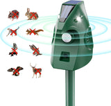 1 x RAW Customer Returns Cat deterrent for garden, cat deterrent ultrasonic solar waterproof, garden cat repellent marten repeller USB charging, automatic cat animal repeller for dogs, pigeons, rabbits, birds, fox - RRP €39.98