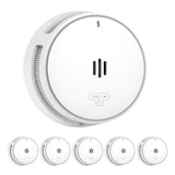 1 x RAW Customer Returns Smoke Detector, 10 Year Battery, Smoke Alarm for Home, Fire Alarm with Remote Silence, Large Test Hush Button Smoke Alarm, Compliant with EN14604 5 Pack  - RRP €71.0