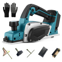 1 x RAW Customer Returns Cordless Planer Compatible with Makita 18V Battery, Professional 18V Cordless Planer Hand Planer Electric Planer One-Hand Planer, Planing Width 82 mm, Chip Depth 2 mm, 16500RPM, Planing Machine Wood   - RRP €85.98